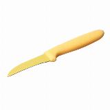 Нож кухонный для чистки Kamille KM 5321 с покрытием "non-stick" с пластиковой ручкой (5321 / желтый) — фото 3
