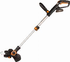 Триммер аккумуляторный WORX WG163E.2, 20В, 30см, 2Ач х1, ЗУ, коробка, черный, 113x89x31 см