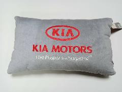 Подушка для сидения и спины Kia, велюр, синтепон, 25x40x15 см, серая, 25 х 40