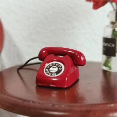 Миниатюрный металлический телефон 1:6, 1:12, розовый/черный/белый/красный