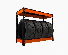 Стеллаж Metalex серия TIRES 950х1200х500 (одна полка) оранжево-чёрный, оранжево-черный