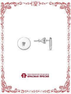 Серьги пусеты Красная Пресня, серебристый