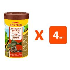 SERA WELS CHIPS корм чипсы для сомов прилипал (250 мл х 4 шт)