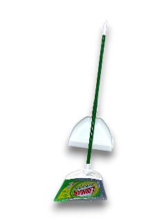 Щетка XXL Libman 00212, угловая, 38 см, со съемной ручкой, с совком, белая, зеленый/белый