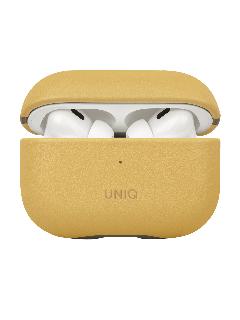 Uniq для Airpods Pro 2 чехол Lyden DS Leatherette with handstrap Canary Yellow/Flint Grey