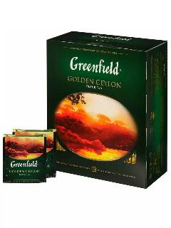 Черный чай GREENFIELD "Golden Ceylon", в пакетиках", цейлонский", 100 шт