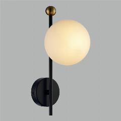Светильник настенный Lumion Melody Moderni 6581/1W E14 40W стекло, черный, теплый белый