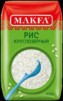 Рис круглозерный Макфа шлифованный 800г