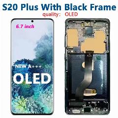 OLED-дисплей для Samsung Galaxy 5G S20 Ultra G988 S20 Plus G985 G986 S20 G980 с рамкой, замена дигитайзера сенсорного ЖК-экрана, S20Plus Black frame, > 3"