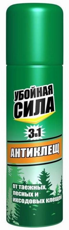 Средство от клещей убойная сила Антиклещ 150см3 Аэрозоль, зеленый
