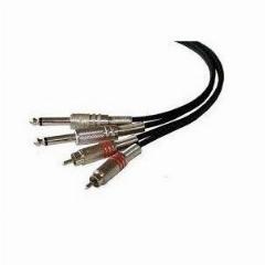 Кабель аудио 2xJack - 2xRCA NORDFOLK NRJ154 1.0m, черный