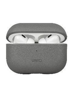 Uniq для Airpods Pro 2 чехол Lyden DS Leatherette with handstrap Rhino Grey/Black