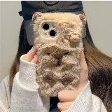 Защитный чехол для телефона с пушистым мехом капибары для iPhone 16, 15, 13, 12, 11, 14 Pro Max XS XR 7, 8 Plus X SE, милый плюшевый чехол, 1, For iPhone 12 — фото 2