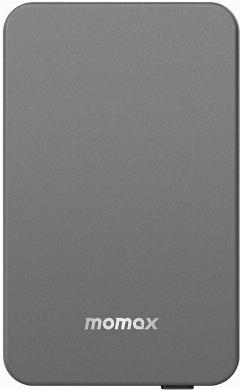 Внешний аккумулятор с беспроводной зарядкой Momax Q.Mag Power 7 Magnetic Wireless Battery Pack 10000mAh Space Grey (IP107E), темно-серый, 102 x 63 x 19