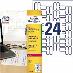 Этикетки Avery Zweckform [L7950-20] для проводов для лазерных принтеров (60x40 мм, 480 шт, 20 листов), белый