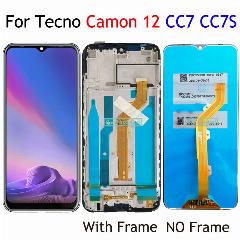 Черный ЖК-дисплей 6,52 дюйма для Tecno Camon 12 CC7, фото дисплей для Camon12 CC7S, сменный ЖК-дисплей/с рамкой, Black With Frame