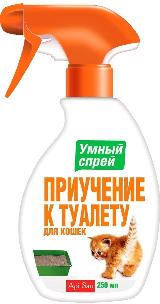 Умный спрей - приучение К туалету для кошек, белый — фото 3
