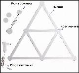 Светильник настенный Hameneon Magick Stick Smart Light RGBIC, 12 Вт, 9 лампочек, белый, 6500 K — фото 3