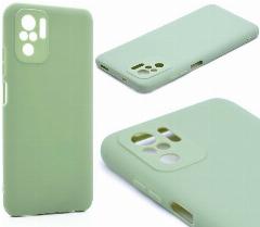Силиконовый чехол TPU Case матовый для Xiaomi Redmi Note 10 4G светло-зеленый