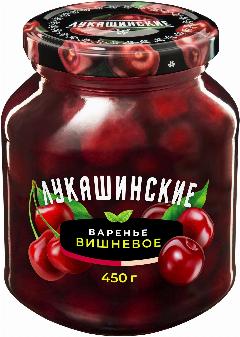 Варенье "Лукашинские" вишневое без косточки 0,450