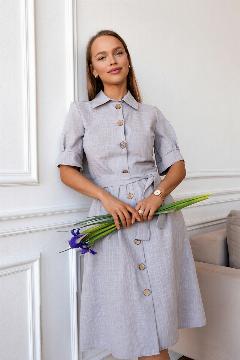 Платье Open-style, серо-голубой