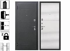 Дверь Ferroni 7,5 см Гарда Серебро Белый ясень 960L, серебристый, 960x2050
