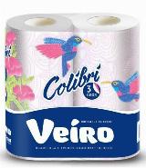 Veiro Полотенца бумажные Colibri 3 слоя, белые, 2 шт, 6 уп — фото 2