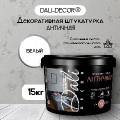 Декоративная штукатурка Dali Античная белая 15кг, белый матовый