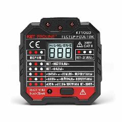КВТ Тестер розеток и УЗО KT 106D серия "PROLINE" ЖК-дисплей, черный