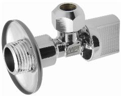 Кран угловой шаровый 1/2"х3/4" арт. KR.511 хром, латунь Koer, 7x4 см