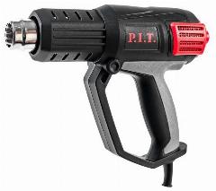 Строительный фен P.I.T. PHG 2000-C Case, 2000 Вт черный, 100x350 мм