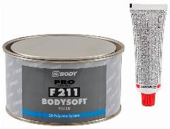 Шпатлевка BODY SOFT 211 универсальная 0.9 кг 2112300011, желтый, мелкозернистая