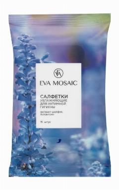 Салфетки для тела с экстрактом шалфея и аллантоином Eva Mosaic Салфетки Увлажняющие Для интимной гигиены