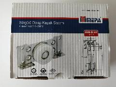 Ролики для шкафа-купе SKM-80 AY, со стопорами, для систем MEPA (Турция)- к-т 2 двери, сербристый