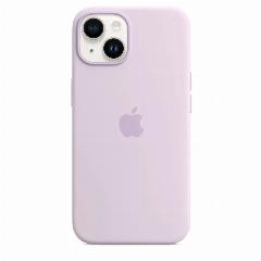 Чехол силиконовый MagSafe для iPhone 14 Lilac с анимацией NFC, Silicone case MagSafe для айфон 14 - Сиреневый