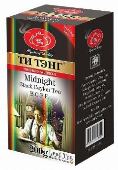 Чай чёрный цейлонский листовой ТМ "Ти Тэнг" - Для полуночников, картон, 200 г.