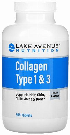 Lake Avenue Nutrition Hydrolyzed Collagen Type 1 & 3 (гидролизованный коллаген 1 и 3 типов) 1,000 мг 365 таблеток