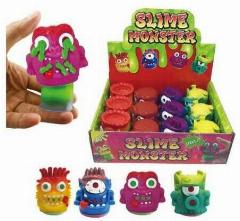 Игрушка-антистресс JUNFA Лизун &quotSlime monster", в ассортименте, в дисплее 12 шт 735/1, мультиколор