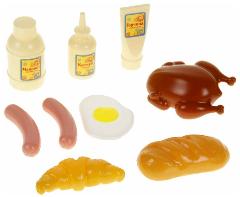 Игровой набор Стром "Продукты", 10 предметов, пластик, от 3 лет, желтый/коричневый