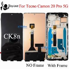 Amoled / TFT черный 6,67 дюймов для Tecno Camon 20 Pro 5G CK8n CK8 ЖК-дисплей с рамкой, Orig With Frame