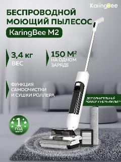 Беспроводной пылесос для влажной и сухой уборки KaringBee M2 (White), белый