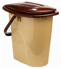 Ведро-туалет ElfPlast с крышкой, 22 л, бежевый