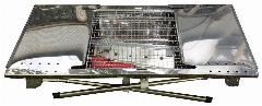 Мангал Megagrill Ubrs005 с электроприводом, серый, 34x72x18 см