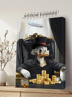 Картина на стену для интерьера RSENNAT, на на подрамнике 50х70 см, холст, принт, черный, серый, желтый