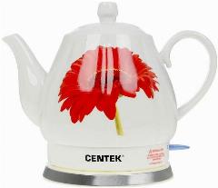 Чайник электрический Centek CT-0062, белый/рисунок, 41x18x25 см