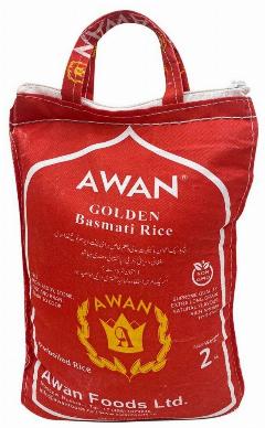 AWAN Golden Steamed basmati rice Рис басмати пропаренный 2кг