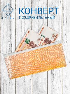 Конверт для денег на молнии, розовый, 21x9.5x9.5 см