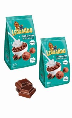 Готовый завтрак "Шоколадные шарики" LEONARDO, Яшкино, 2 пачки Х 200 г