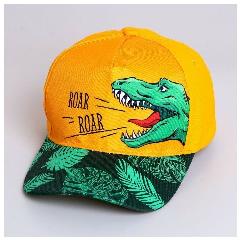 Бейсболка  Базовая коллекция для девочек, кепка детская roar roar, жёлтая, р-р 54