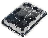Поднос (блюдо) PLATTER 360х250х25 мм, плоское дно с прозрачной крышкой (для закусок, сервировки, фуршета, банкета), PET (ПЭТ) пластик, 5 шт., бесцветный — фото 4